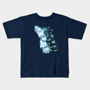 Howling Wolf Head Kids T-Shirt